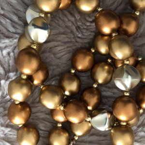 LAST CHANCE Gold & Rose Gold Tones Necklace Set 42" & 24"